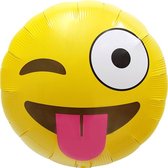 Folieballon Smiley Knipoog -  45 Centimeter