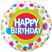 Happy Birthday Folieballon van 45 cm