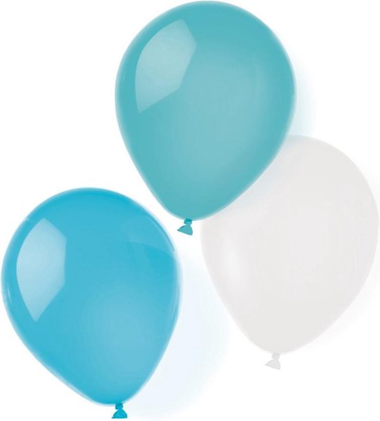 Ballonnen Turquoise Mix - 8 stuks
