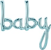 Folieballon 'Baby' Blauw - 77 cm