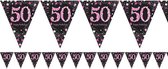 Slinger 'Happy Birthday 50' Roze Zwart - 4 Meter