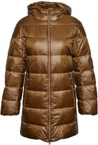 River Woods Donsjas in nylon met capuchon in bruin