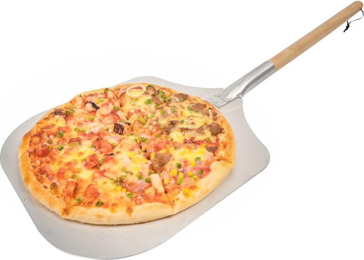 Pelle à Pizza Decopatent® - Pelle à Pizza Carrée avec Long Manche en Bois ( 80cm) 