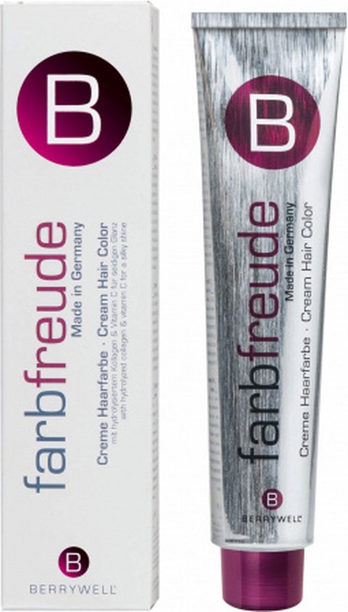 Berrywell Farbfreude Cream Hair Color Permanente Crème Haarkleur Kleuring 61ml - 09.8 Extra Light Blonde Ash / Extra Hellblond Asch