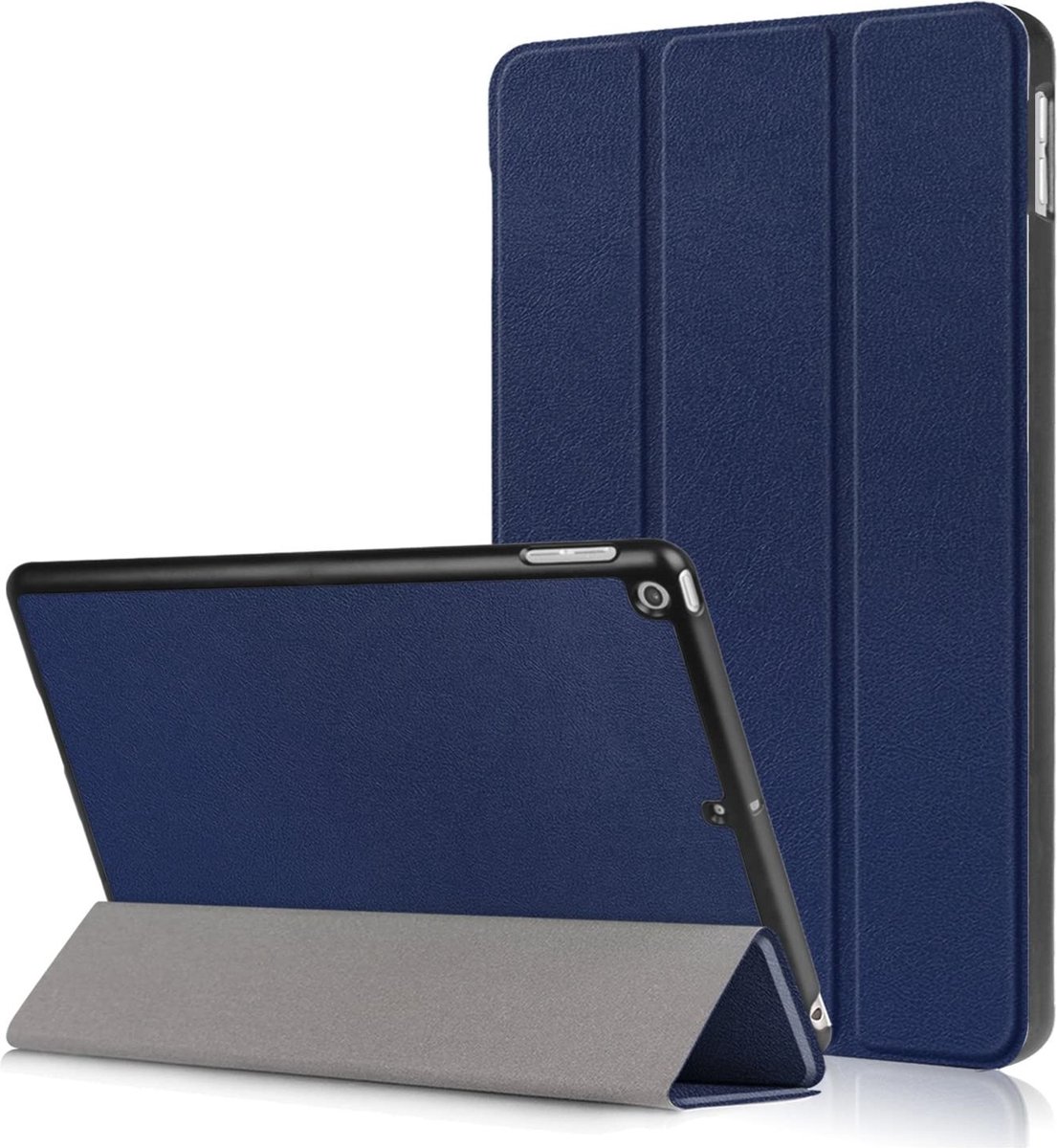 Hoes geschikt voor iPad Air / Air 2 - Trifold Tablet hoes Donker blauw - Smart Cover - Hoes geschikt voor iPad Air 2 smart cover - Hoes geschikt voor iPad air - Hoes geschikt voor iPad - BookcaseHoes geschikt voor iPad Air / Air 2 9.7 inch