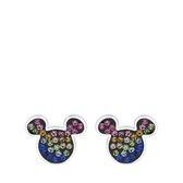 Zilveren Disney Mickey oorbellen kristal