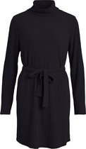 Vila Jurk Vielita High Neck L/s Dress/pb 14065259 Black Dames Maat - M