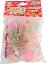 loombandjes transparant junior rubber 300-delig