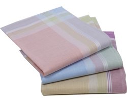 Swan 12 Stuks - Dames zakdoeken Gill - Stoffen katoenen zakdoeken - 30 - Blauw