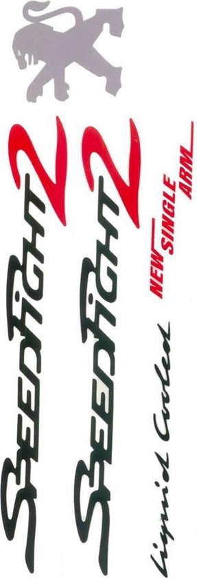 Kit Autocollant Xtreme Peugeot Speedfight 2 Noir / Rouge 5 Pièces