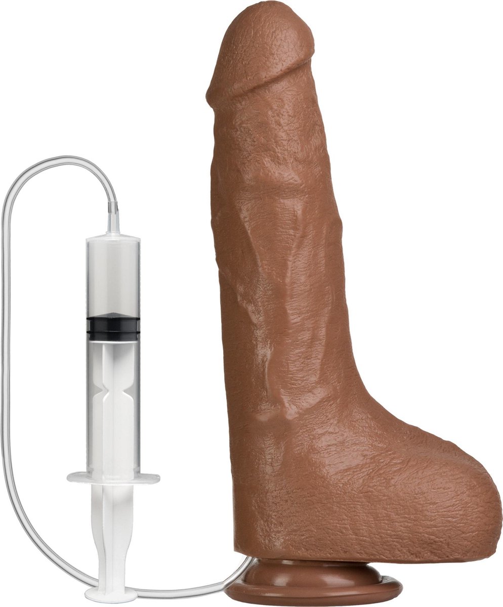 Goedkoopste Doc Johnson Spuitende Dildo - 30 ml brown