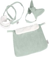 Verkleedset voor stokpaard deken, halster en oornetje - mint groen
