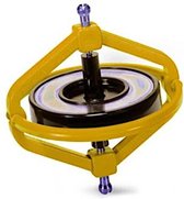 gyroscoop Wonder junior 7,5 cm staal geel 2-delig