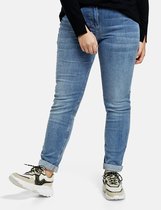 SAMOON Dames Betty Jeans met subtiel used effect Blue Denim-44