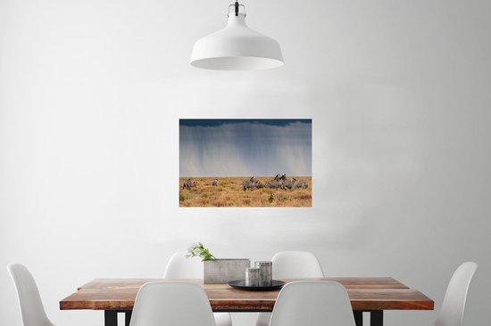 Affiche Groupe de zèbres en liberté - 90x60 cm