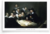 Walljar - Rembrandt van Rijn - De Anatomische Les - Muurdecoratie - Poster