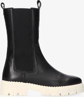 Tango | Bee bold 20-d black leather high chelsea boot - bone white sole | Maat: 37