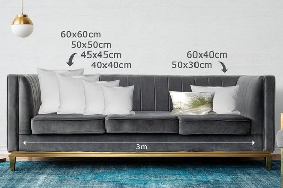 Sierkussen Mer des Wadden pour l'intérieur - Dunes de sable de la mer des Wadden - 50x30 cm - Coussin intérieur rectangulaire en coton