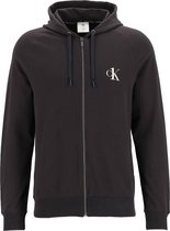 Calvin Klein CK ONE lounge hoodie - heren sweatvest met rits en capuchon - middeldik - zwart -  Maat: L