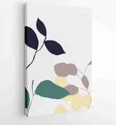 Botanische muur kunst vector set. Foliage line art tekening met abstracte vorm 4 - Moderne schilderijen – Verticaal – 1912802962 - 50*40 Vertical