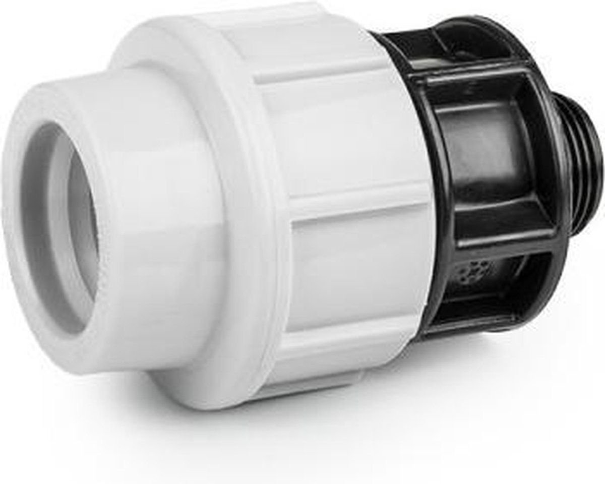 Puntstuk voor PE/tyleen - 50mm x 1/1/4 buitendraad - 16 bar