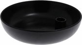 Storefactory Lidatorp kaarsenstandaard glossy zwart S -  keramiek - Ø 15 centimeter x 5 centimeter - Kandelaars