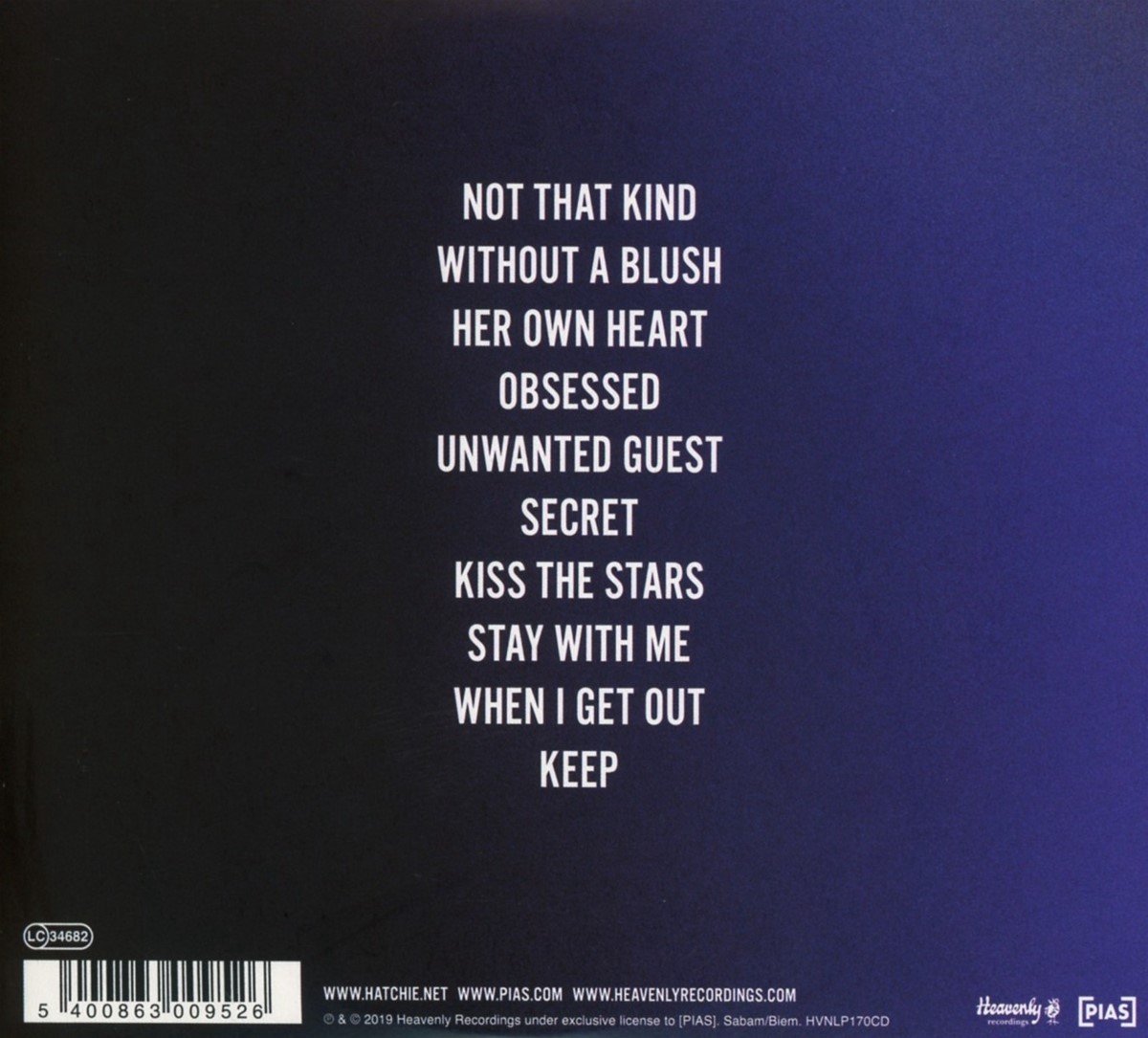 Hatchie Keepsake (CD), Hatchie CD (album) Muziek