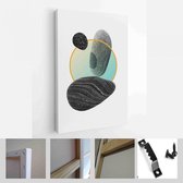 Set van 3 creatieve minimalistische illustraties voor wanddecoratie, ansichtkaart of brochureomslagontwerp - Modern Art Canvas - Verticaal - 1900305889