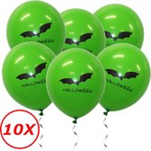 Halloween Versiering Decoratie Helium Ballonnen Feest Versiering Halloween Accessoires Ballon Groen Vleermuis – 10 Stuks
