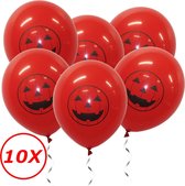 Halloween Versiering Decoratie Helium Ballonnen Feest Versiering Halloween Accessoires Ballon Rood Pompoen – 10 Stuks