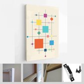 Achtergrondcirkels, driehoeken en vierkant. Gebruik voor modern design, omslag, sjabloon, gedecoreerd, brochure, flyer - Modern Art Canvas - Verticaal - 1910464273