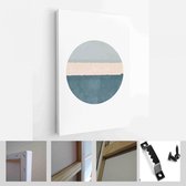 Set van abstracte handgeschilderde cirkel voor wanddecoratie, briefkaart, Social Media Banner achtergrond. Modern abstract schilderij Artwork - Modern Art Canvas - Verticaal - 1876376677