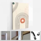 Abstracte illustratie in minimalistische stijl voor wanddecoratie achtergrond. Halverwege de eeuw moderne minimalistische kunstdruk - Modern Art Canvas - Verticaal - 1874434285