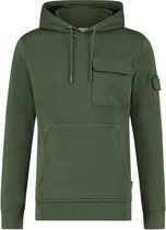 Purewhite -  Heren Relaxed Fit   Hoodie  - Groen - Maat M