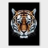 Poster Tiger ² - Plexiglas - 100x140 cm - Meerdere Afmetingen & Prijzen | Wanddecoratie - Interieur - Art - Wonen - Schilderij - Kunst