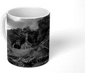 Mok - Eekhoorn en vos in het bos - zwart wit - 350 ML - Beker