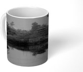 Mok - Dageraad in de amazone - zwart wit - 350 ML - Beker