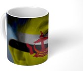 Mok - Koffiemok - Vlag van Brunei - Mokken - 350 ML - Beker - Koffiemokken - Theemok