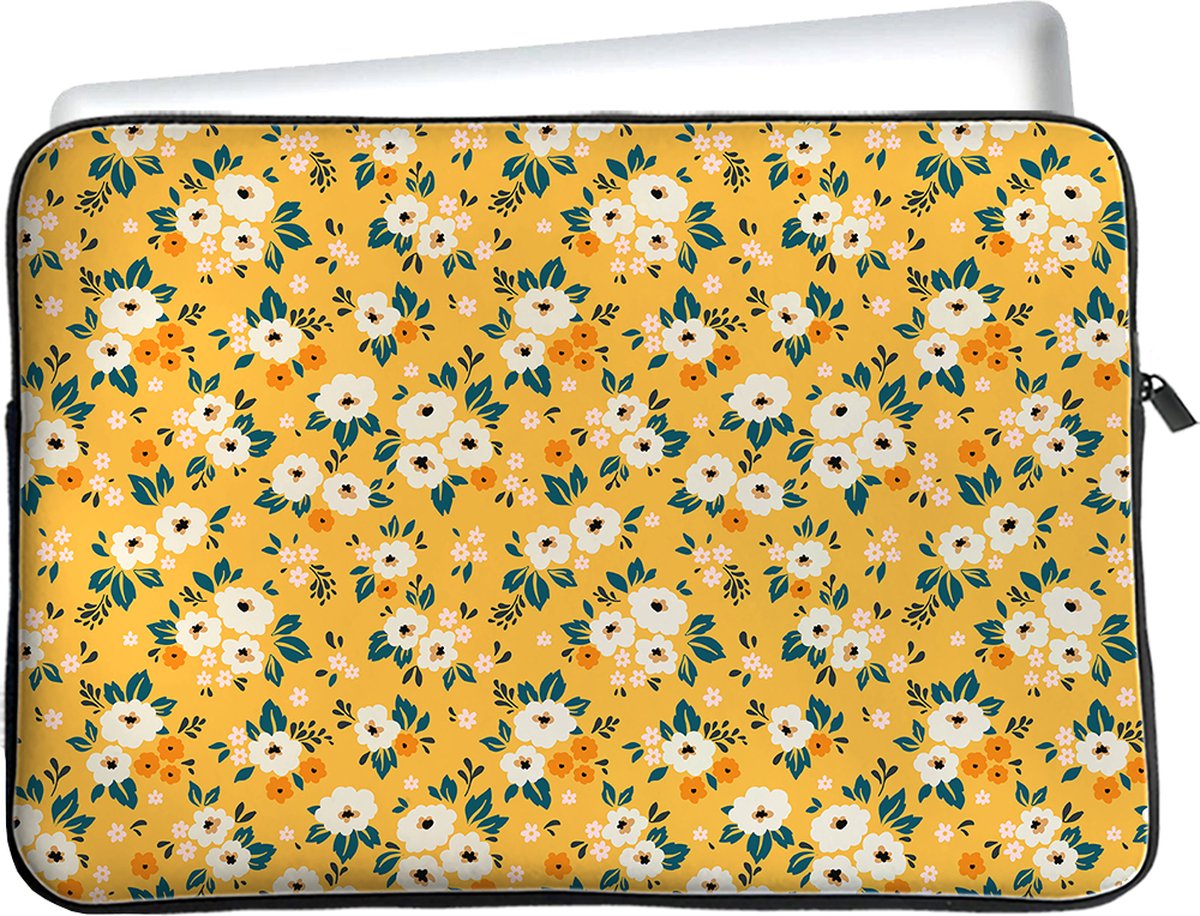 Nokia T20 hoes - Tablet Sleeve - Vintage Bloemenprint - Designed by Cazy
