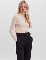 Vero Moda VMHAPPINESS LS ROLLNECK BLOUSE - Birch White