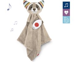 Zazu Robin de Wasbeer - Heartbeat & White Noise Knuffeldoekje - Beige - 35 cm