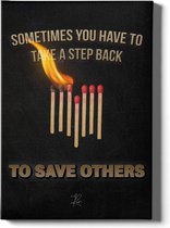 Walljar - Save Others - Muurdecoratie - Canvas schilderij