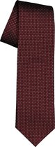 Michaelis  stropdas - zijde - bordeaux rood met blauw en wit dessin -  Maat: One size