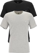 Calvin Klein CK ONE cotton crew neck T-shirts (2-pack) - heren T-shirts O-hals - zwart en grijs melange -  Maat: M
