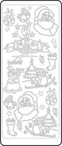 Vaessen Creative Sticker - 10x23cm - 10st - goud div. kerst