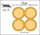 Crealies X-tra snijmal - no.8 4 Cirkels