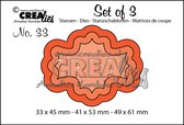 Crealies Set van 3 snijmallen - no.33 Labels 7