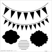 Hobbysjabloon - Template 12x12" 30x30cm circus banners