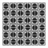 The Crafter's Workshop Stencil - 15x15cm - circle in square