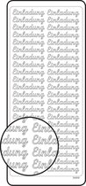 Vaessen Creative Sticker - 10x23cm - 10st - zilver Einladung